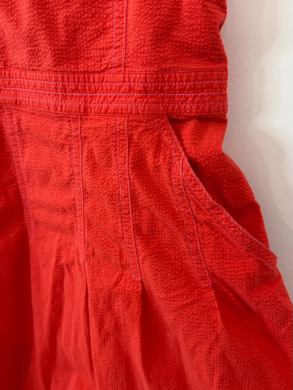 Maeve by Anthropologie Red Cross Back Midi Dress Size 6